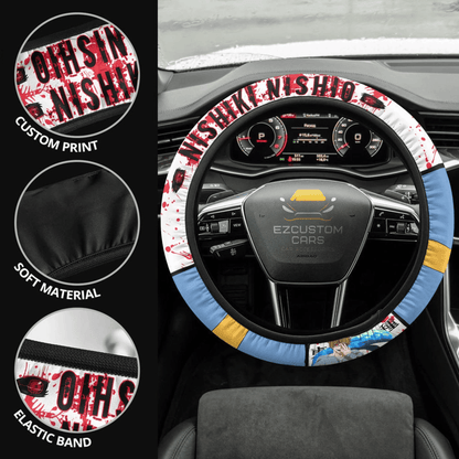 Nishiki Nishio Anime Steering Wheel Cover Custom Tokyo Ghoul Anime Car Accessories
