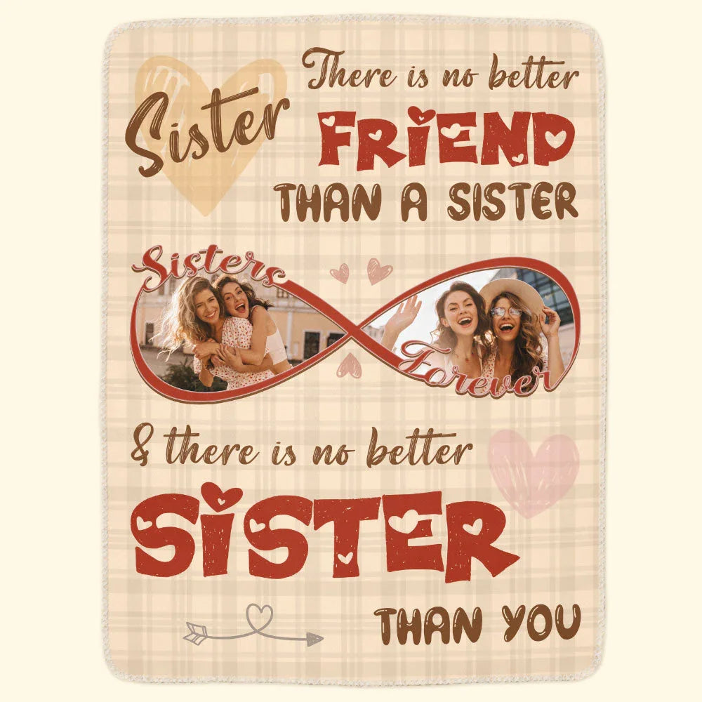 No Better Sister Than You - Personalized Photo Blanket