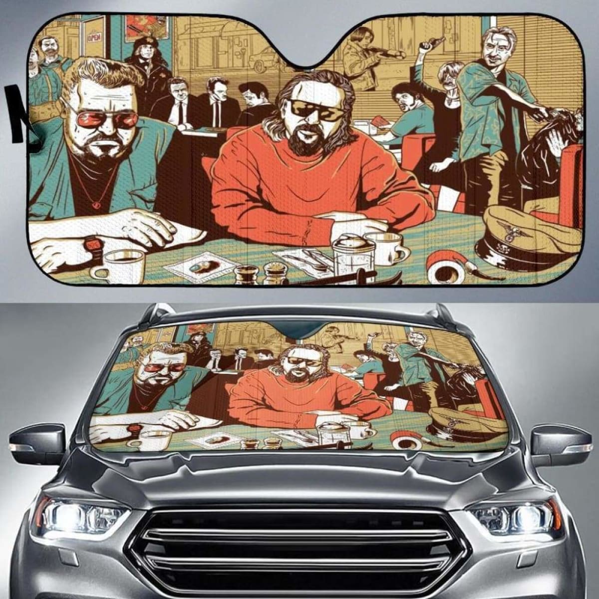 No Country For Old Men Big Lebowski Auto Sun Shade 918b Universal Fit