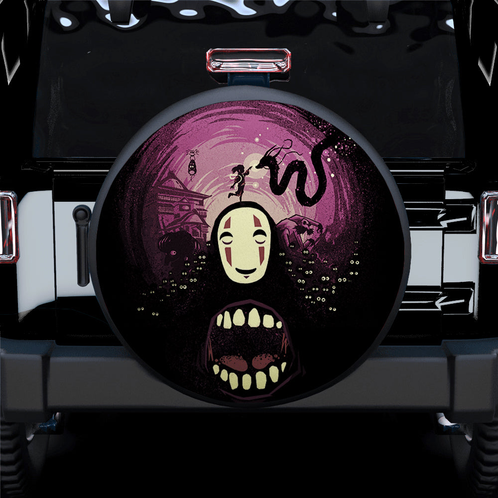 No Face Ghibli Studio Car Spare Tire Cover