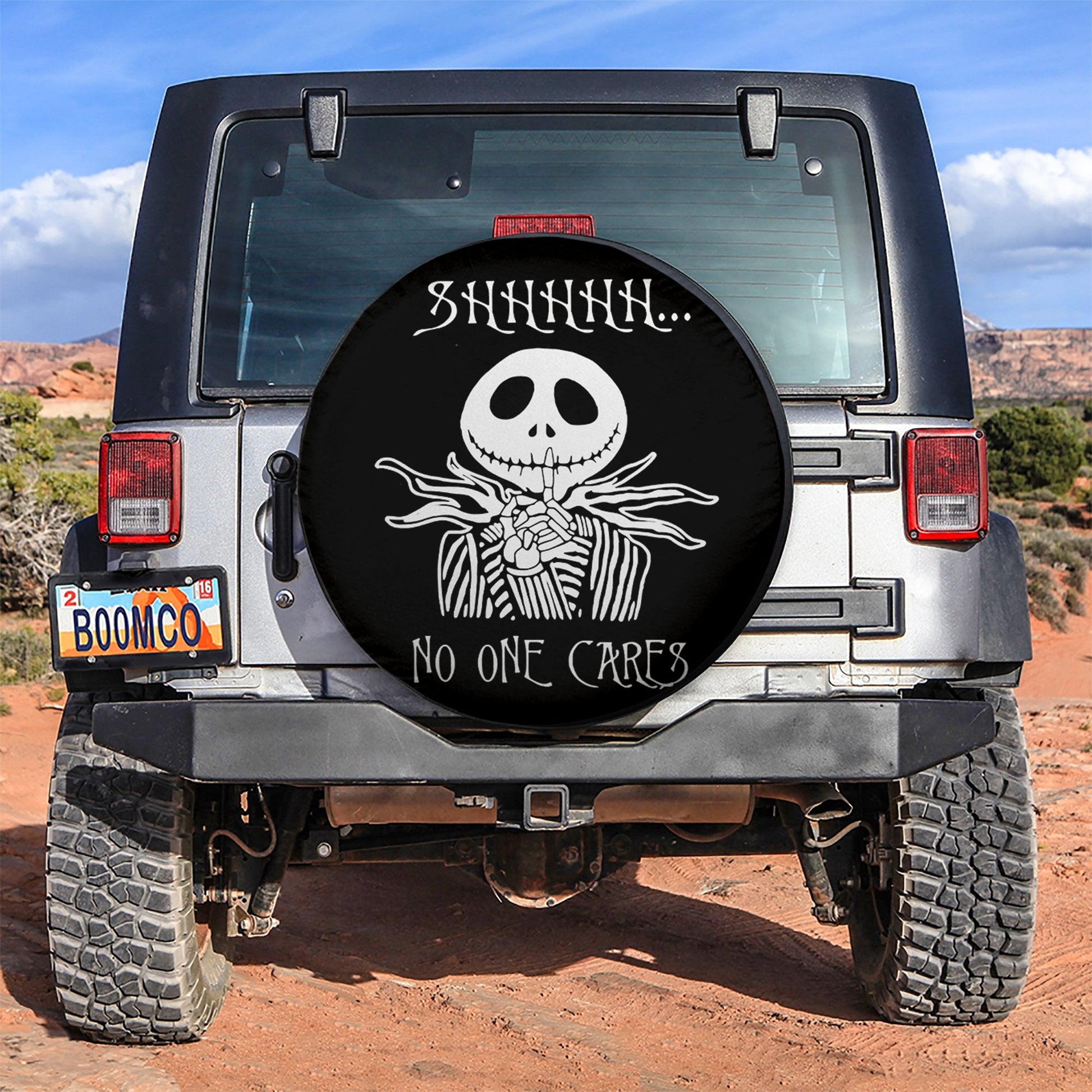 No One Cares Jack Skellington Nightmare Before Christmas Car Spare Tire Cover
