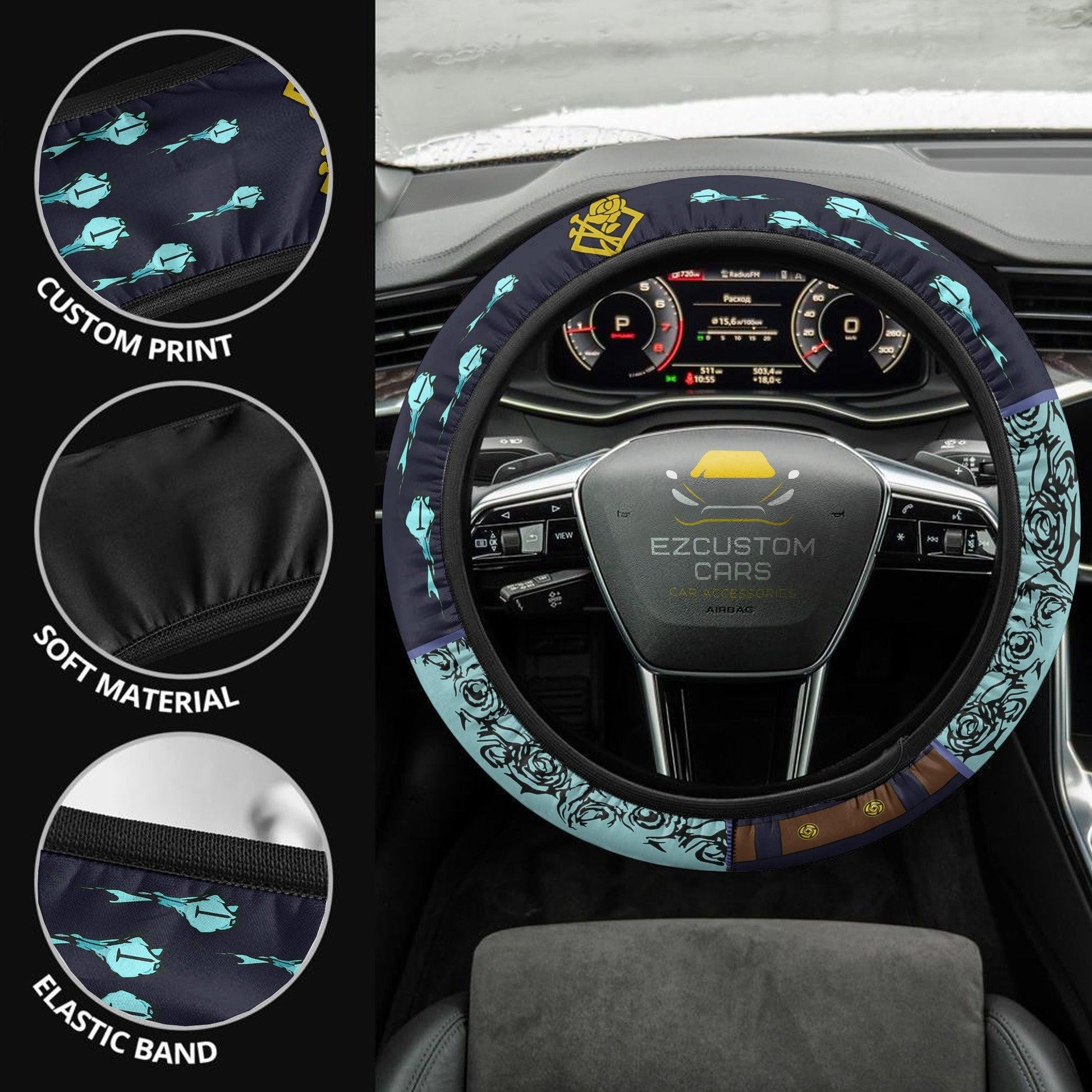 Nobara Kugisaki Anime Steering Wheel Cover Custom Jujutsu Kaisen Anime Car Accessories