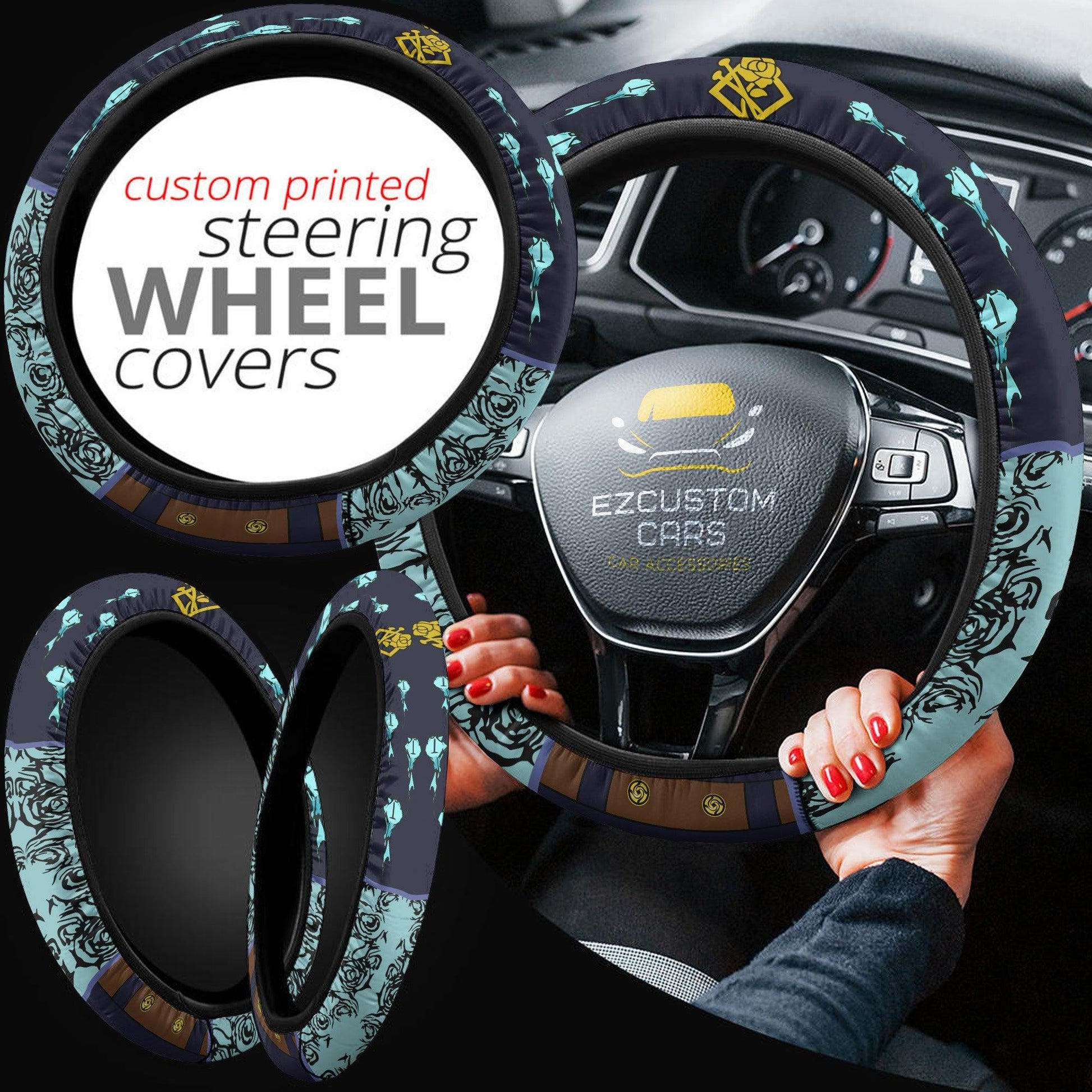 Nobara Kugisaki Anime Steering Wheel Cover Custom Jujutsu Kaisen Anime Car Accessories