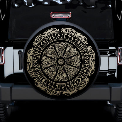 Norse Runes And Dragons Viking Jeep Car Spare Tire Cover