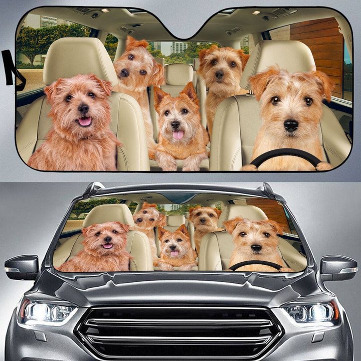 Norwich Terrier Car All Over Printed 3D Sun Shade