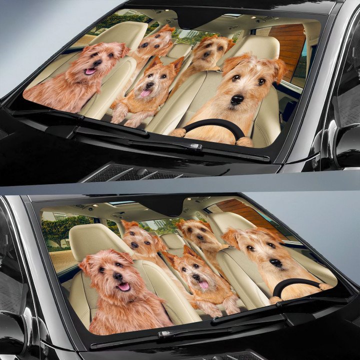 Norwich Terrier Car All Over Printed 3D Sun Shade