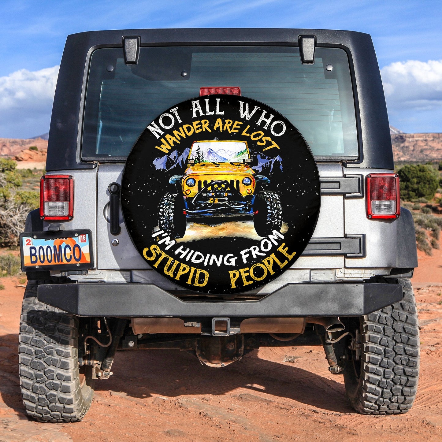 Not All Who Wander Are Lost Hiding Jeep Car Spare Tire Cover