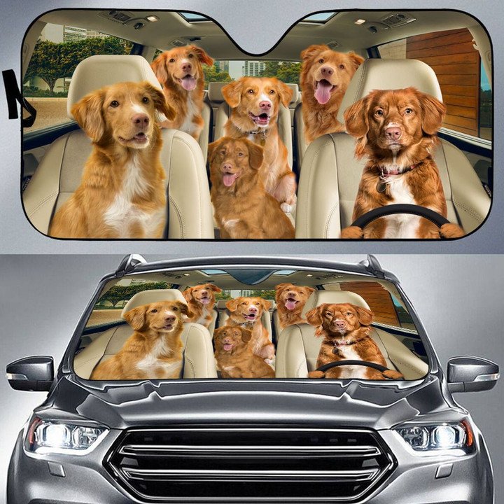 Nova Scotia Duck Tolling Retriever Car All Over Printed 3D Sun Shade