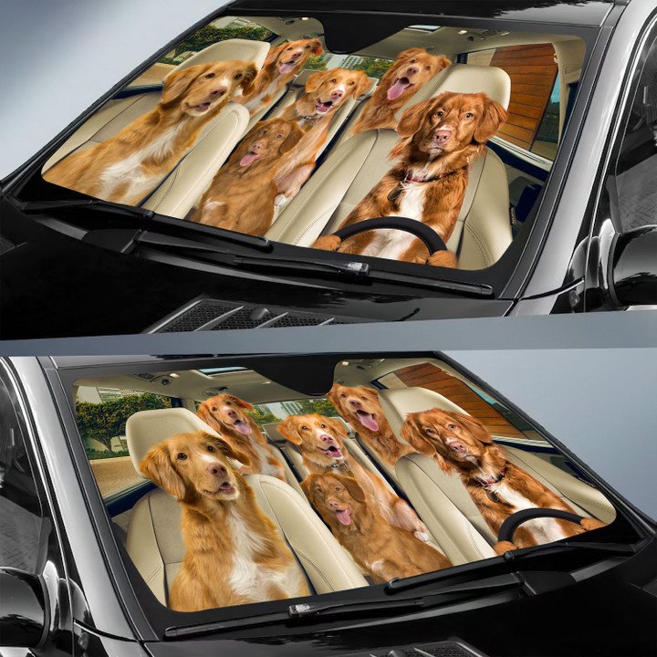 Nova Scotia Duck Tolling Retriever Car All Over Printed 3D Sun Shade