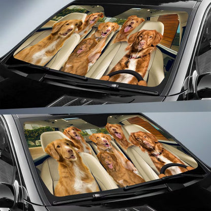Nova Scotia Duck Tolling Retriever Car All Over Printed 3D Sun Shade