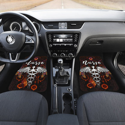 Nurse Car Floor Mats Custom Mandala Dreamcatcher Meaningful For Nurse Car Accessories