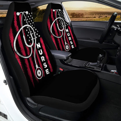 Nurse Car Seat Covers Custom American Flag Car Accessories Gift Idea