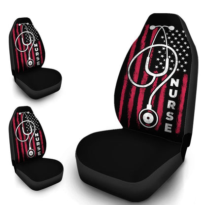 Nurse Car Seat Covers Custom American Flag Car Accessories Gift Idea