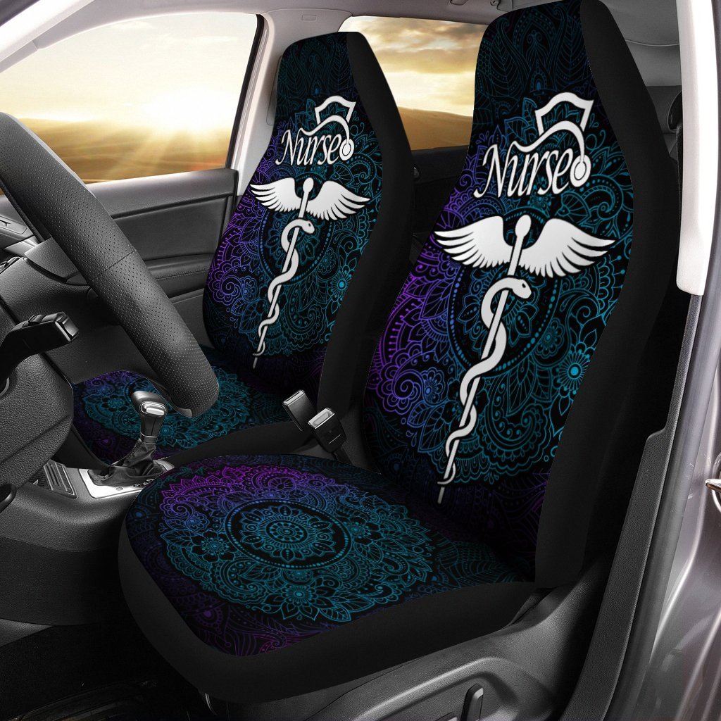 Nurse Car Seat Covers Custom Mandala Car Accessories Gift Idea