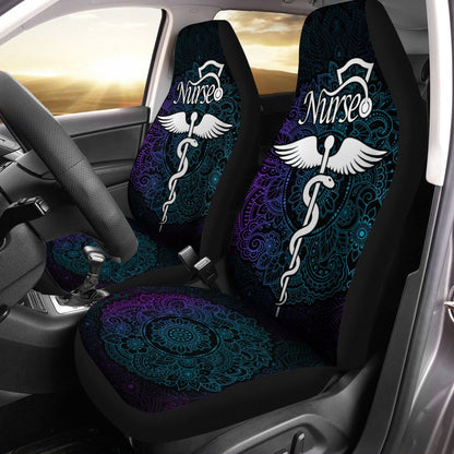 Nurse Car Seat Covers Custom Mandala Car Accessories Gift Idea