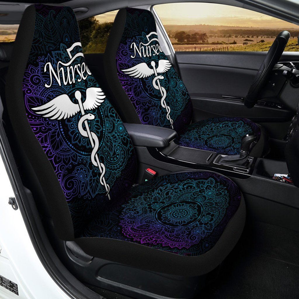 Nurse Car Seat Covers Custom Mandala Car Accessories Gift Idea