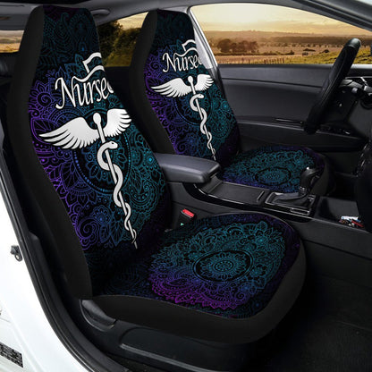 Nurse Car Seat Covers Custom Mandala Car Accessories Gift Idea