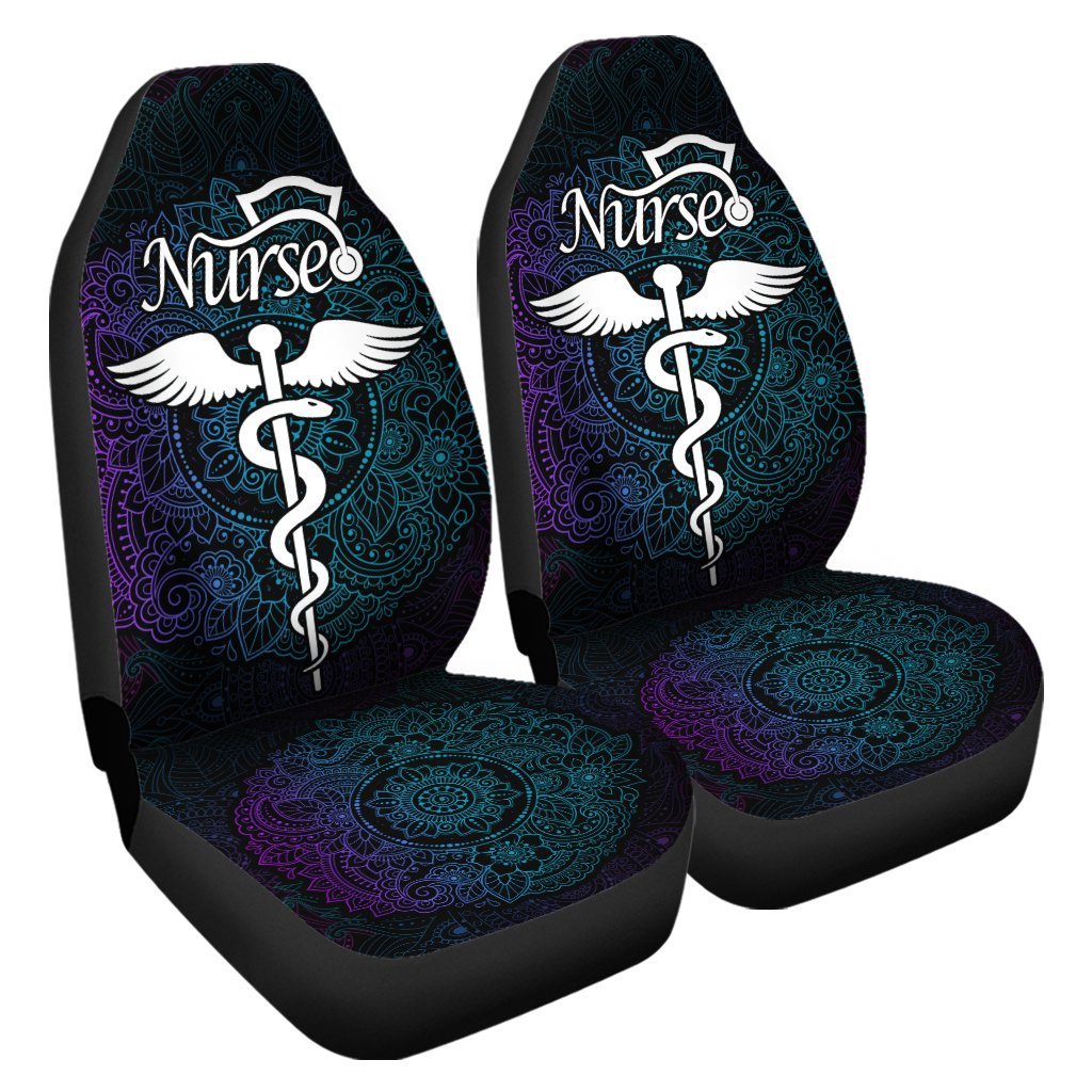 Nurse Car Seat Covers Custom Mandala Car Accessories Gift Idea