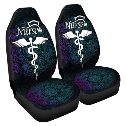 Nurse Car Seat Covers Custom Mandala Car Accessories Gift Idea