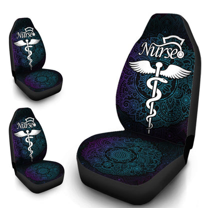 Nurse Car Seat Covers Custom Mandala Car Accessories Gift Idea