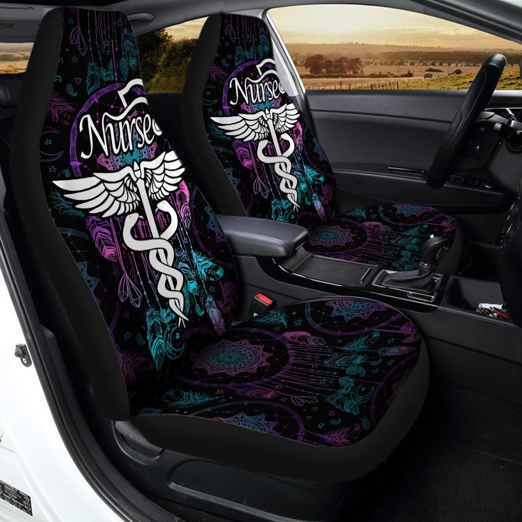 Nurse Car Seat Covers Custom Mandala Dreamcatcher Car Accessories Meaningful Gift Idea For Nurse