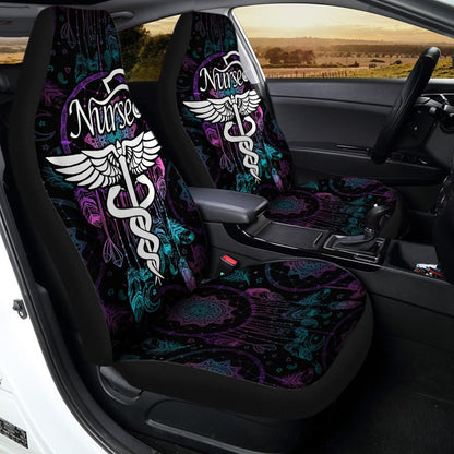 Nurse Car Seat Covers Custom Mandala Dreamcatcher Car Accessories Meaningful Gift Idea For Nurse