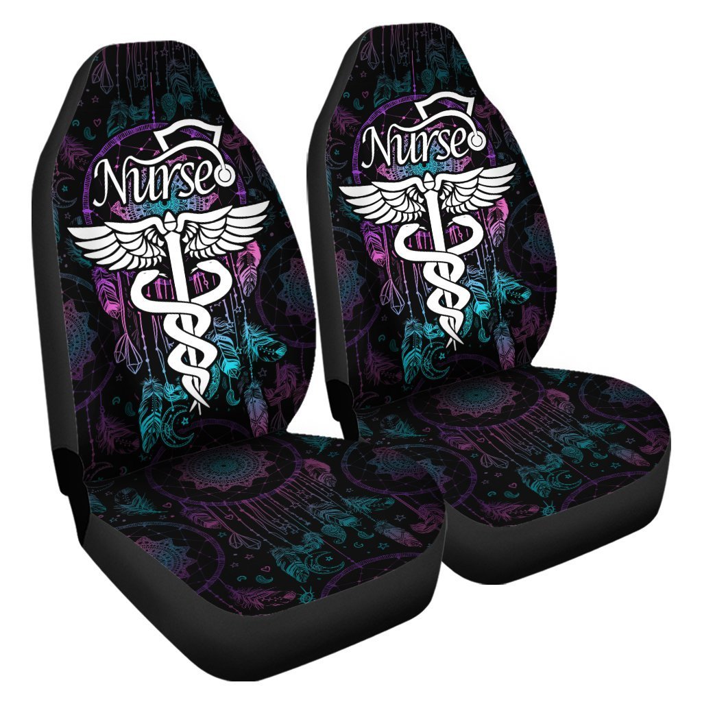 Nurse Car Seat Covers Custom Mandala Dreamcatcher Car Accessories Meaningful Gift Idea For Nurse