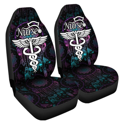 Nurse Car Seat Covers Custom Mandala Dreamcatcher Car Accessories Meaningful Gift Idea For Nurse