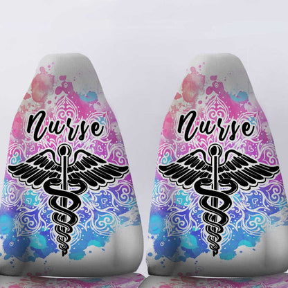 Nurse Car Seat Covers Custom Name Nurse Mandala Car Accessories