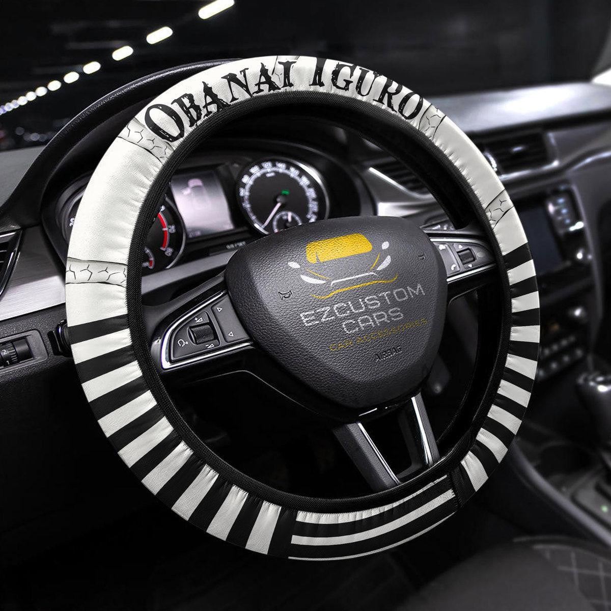 Obanai Iguro Anime Steering Wheel Cover Custom Anime Demon Slayer Car Accessories