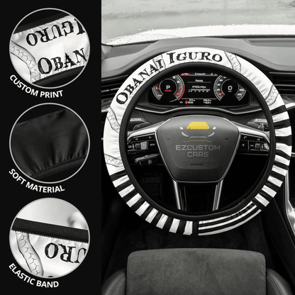 Obanai Iguro Anime Steering Wheel Cover Custom Anime Demon Slayer Car Accessories