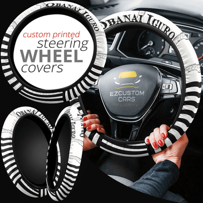 Obanai Iguro Anime Steering Wheel Cover Custom Anime Demon Slayer Car Accessories