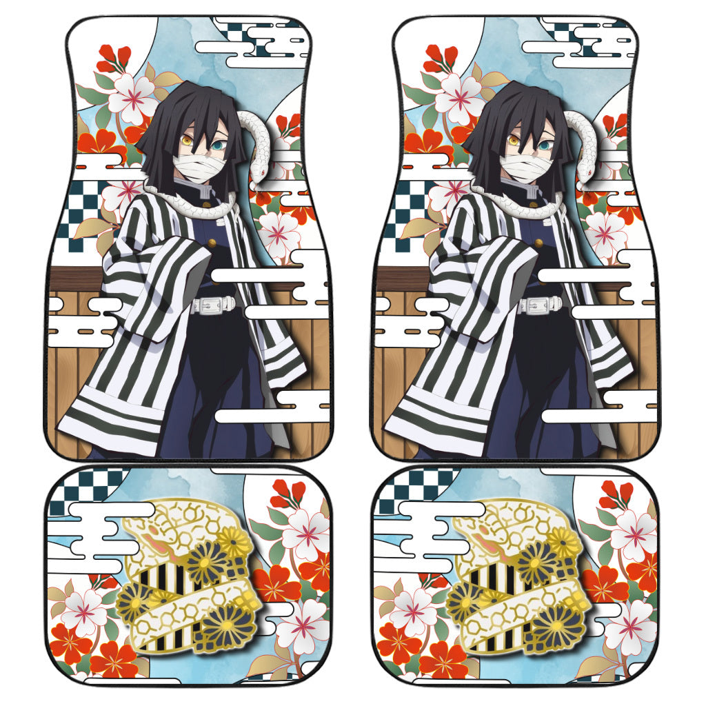 Obanai Iguro Car Floor Mats Custom Demon Slayer Anime Car Accessories