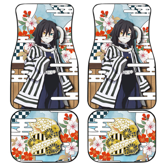Obanai Iguro Car Floor Mats Custom Demon Slayer Anime Car Accessories