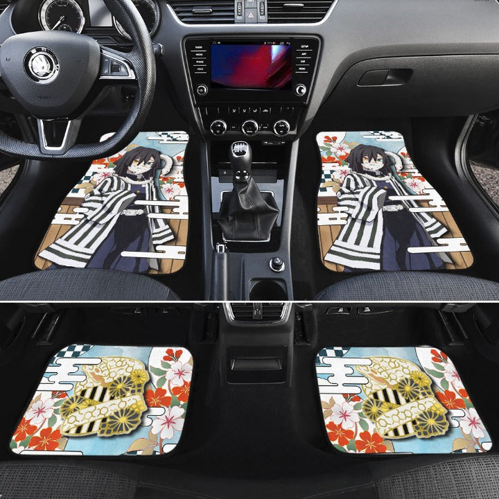 Obanai Iguro Car Floor Mats Custom Demon Slayer Anime Car Accessories
