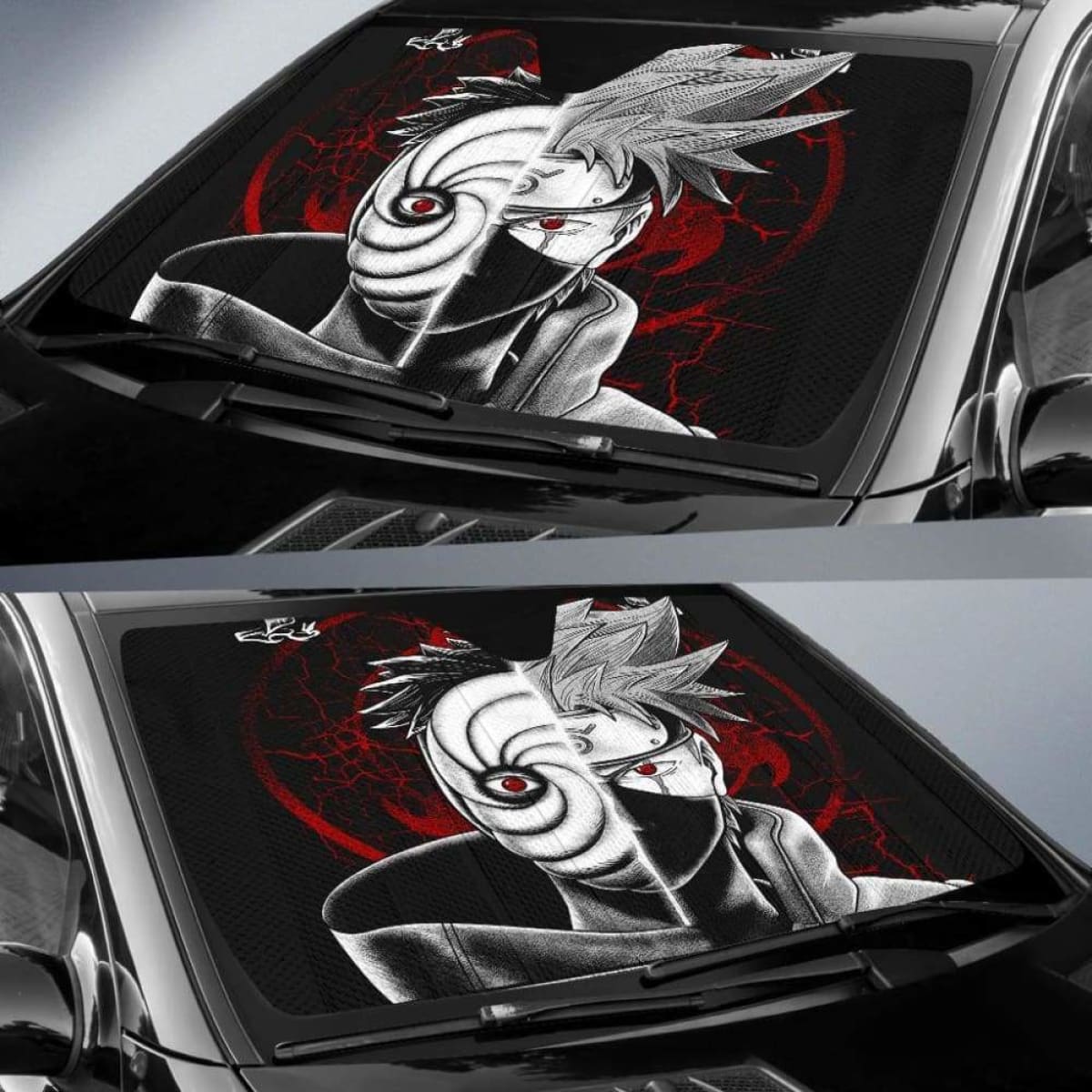Obito Vs Kakashi Car Sun Shades 918b Universal Fit