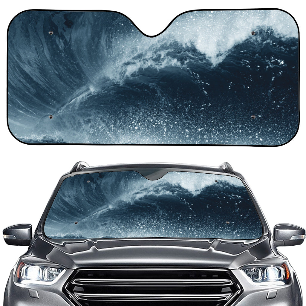 Ocean Wave Print Car Windshield Sun Shade