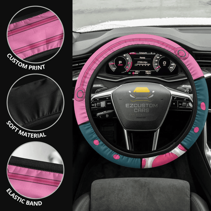 Ochako Uraraka Anime Steering Wheel Cover Custom Uravity My Hero Academia Car Anime Accessories