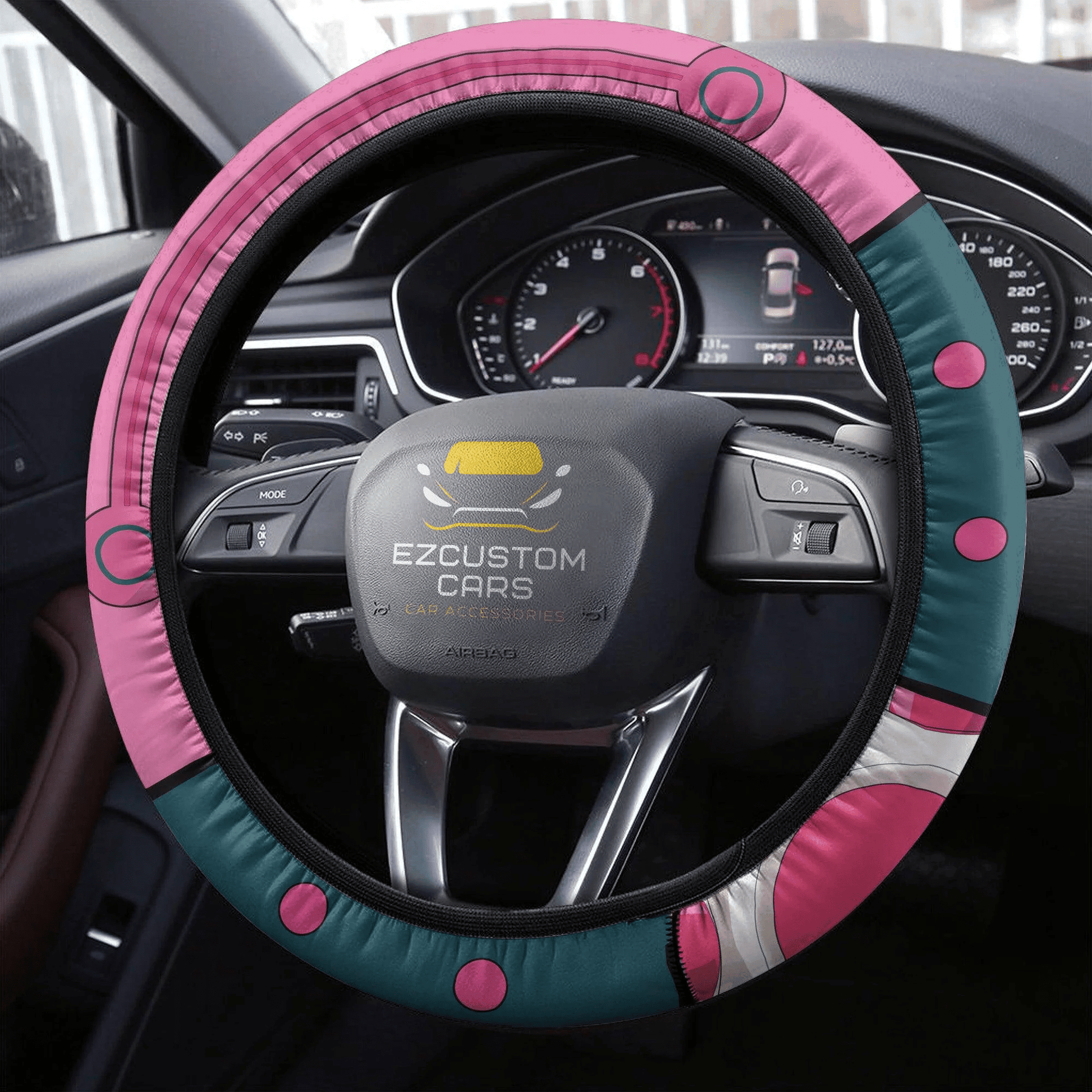 Ochako Uraraka Anime Steering Wheel Cover Custom Uravity My Hero Academia Car Anime Accessories