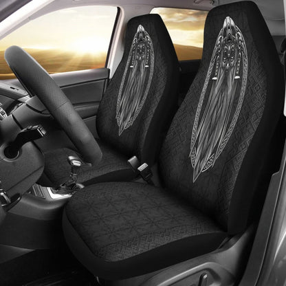 Odin - God Of Viking With Helm Of Awe Background Car Seat Covers Universal Fit 215521