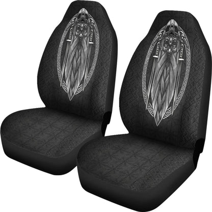 Odin - God Of Viking With Helm Of Awe Background Car Seat Covers Universal Fit 215521