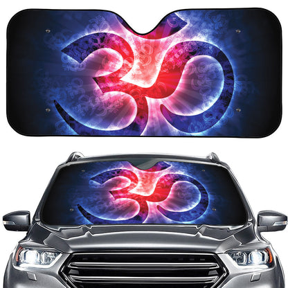 Om Sign Print Car Windshield Sun Shade