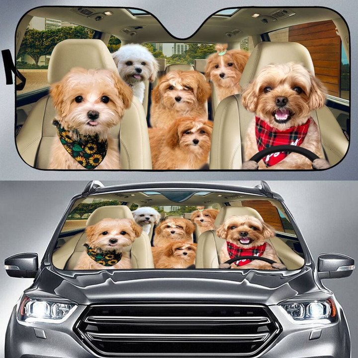 Omaltipoo Car All Over Printed 3D Sun Shade