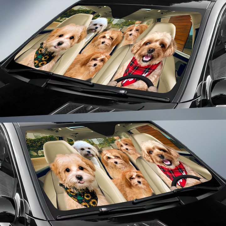 Omaltipoo Car All Over Printed 3D Sun Shade
