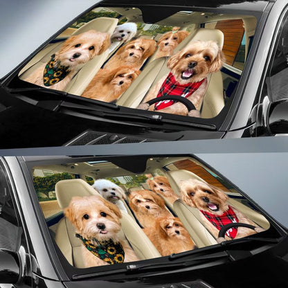 Omaltipoo Car All Over Printed 3D Sun Shade