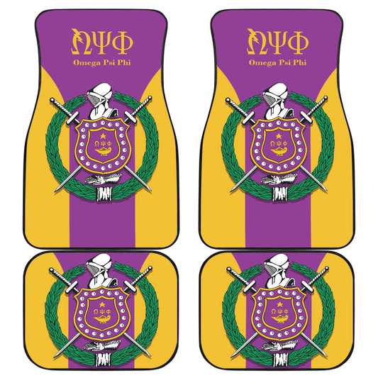 Omega Psi Phi Fraternities Car Floor Mats Custom For Fans Ci230206-07