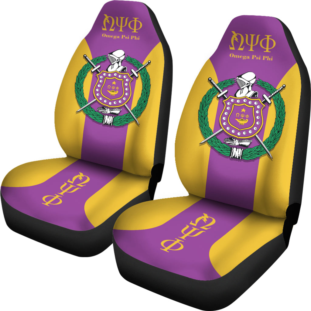 Omega Psi Phi Fraternities Car Seat Covers Custom For Fans Ci230206-01