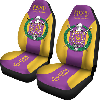 Omega Psi Phi Fraternities Car Seat Covers Custom For Fans Ci230206-01