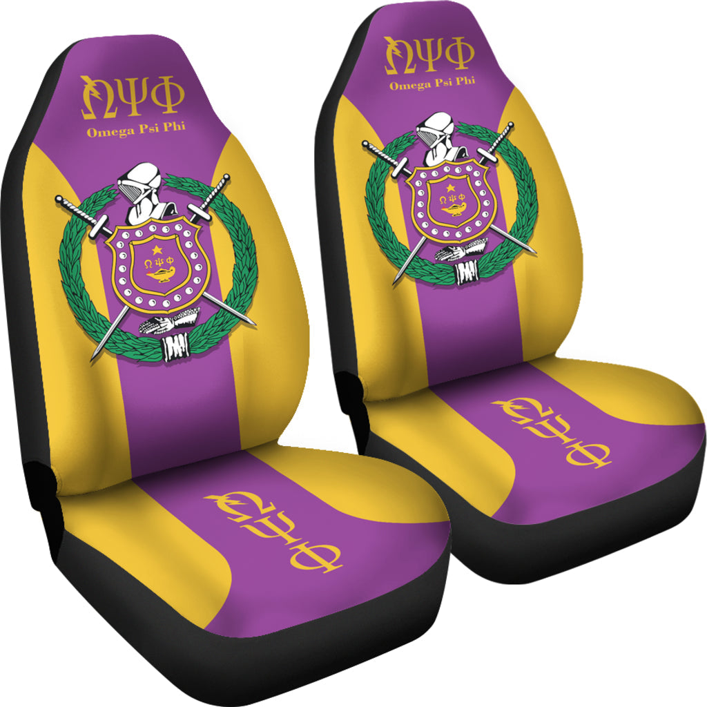 Omega Psi Phi Fraternities Car Seat Covers Custom For Fans Ci230206-01