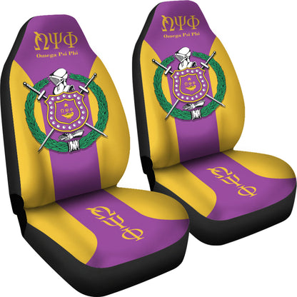 Omega Psi Phi Fraternities Car Seat Covers Custom For Fans Ci230206-01